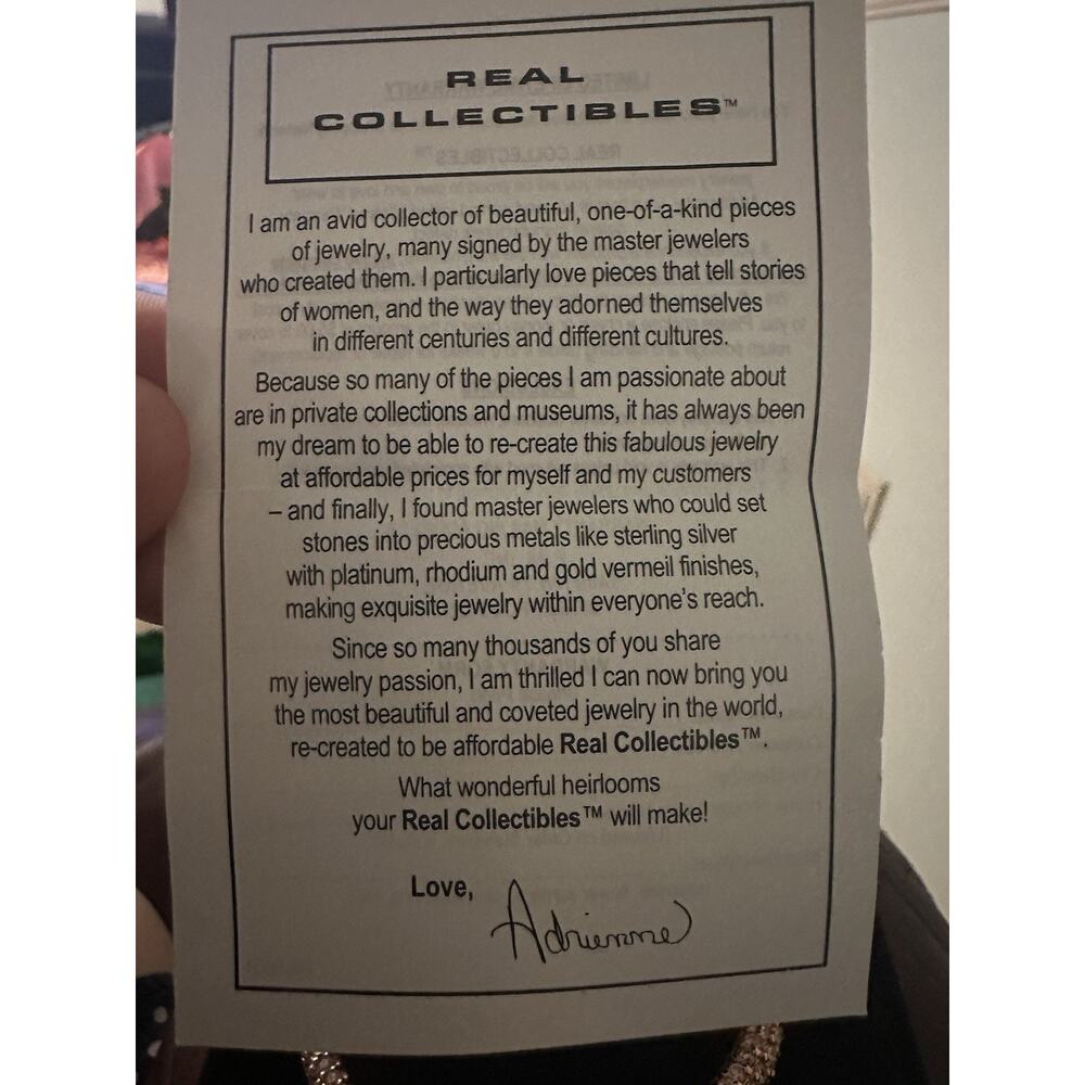 real collectibles by adrienne Gorgeous Gold Tone Diamonite Bangle Bracelet - Picture 8 of 9